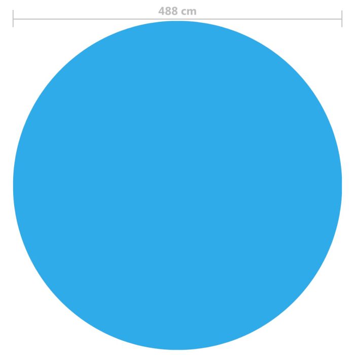 3stk Rund Bassengduk 488 cm PE Blå