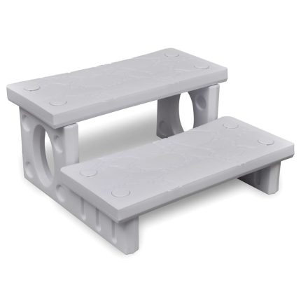 Trappetrinn for badebasseng/spa hvit