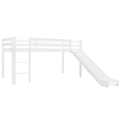 vidaXL Barneseng med sklie og stige furu 97×208 cm