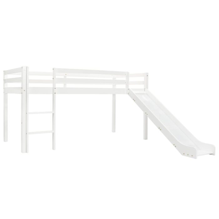 vidaXL Barneseng med sklie og stige furu 97×208 cm