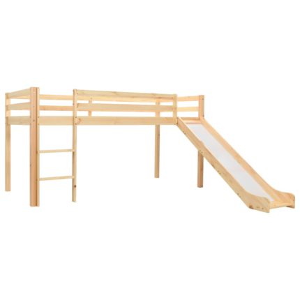 vidaXL Barneseng med sklie og stige furu 97×208 cm