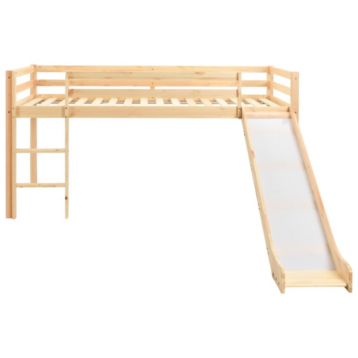 vidaXL Barneseng med sklie og stige furu 97×208 cm