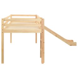 vidaXL Barneseng med sklie og stige furu 97×208 cm