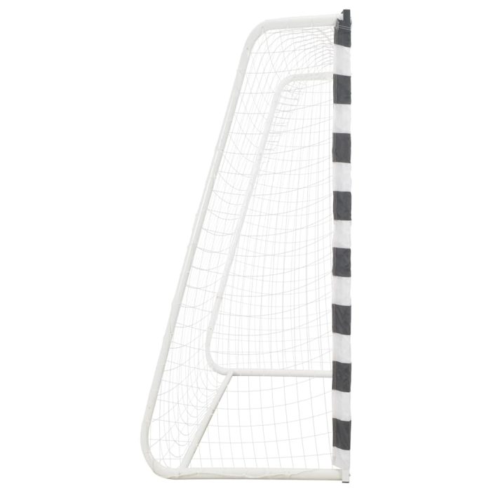 vidaXL Fotballmål 300x200x90 cm metall svart og hvit