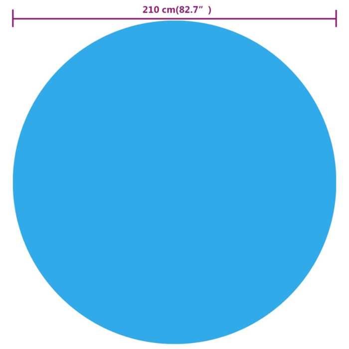 vidaXL Bassengtrekk blå 210 cm PE