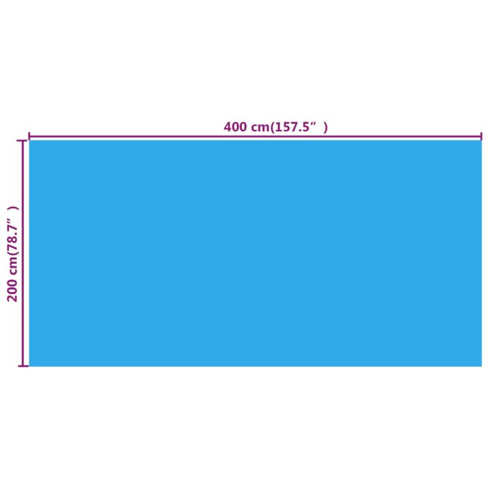 vidaXL Bassengtrekk blå 400×200 cm PE
