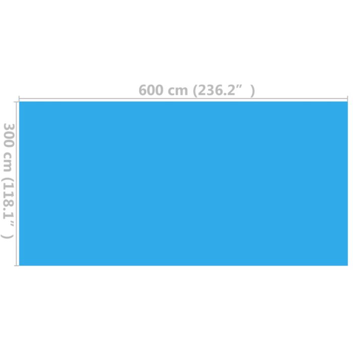 vidaXL Bassengtrekk blå 600×300 cm PE