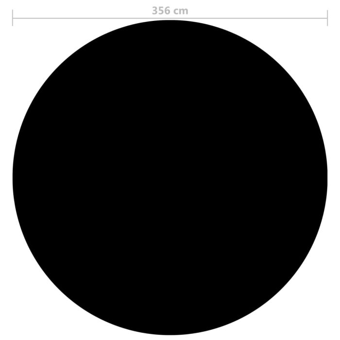 vidaXL Bassengtrekk svart 356 cm PE