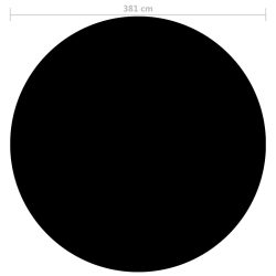 vidaXL Bassengtrekk svart 381 cm PE
