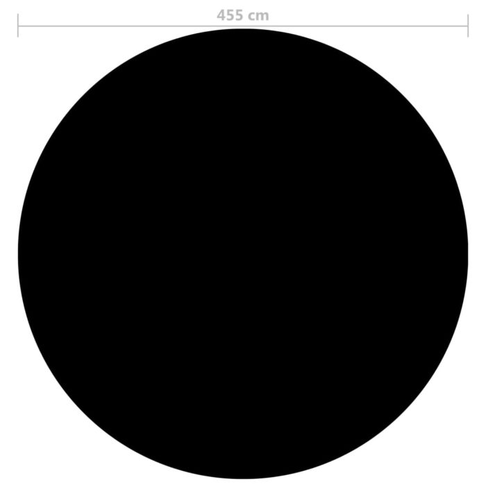 vidaXL Bassengtrekk svart 455 cm PE
