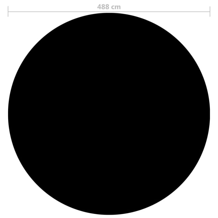 vidaXL Bassengtrekk svart 488 cm PE