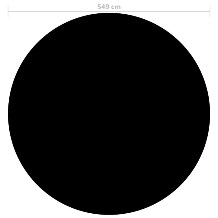 vidaXL Bassengtrekk svart 549 cm PE