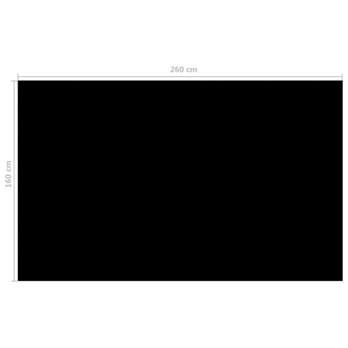 vidaXL Bassengtrekk svart 260×160 cm PE
