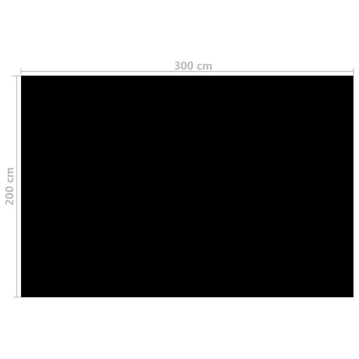 vidaXL Bassengtrekk svart 300×200 cm PE