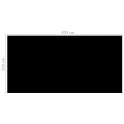 vidaXL Bassengtrekk svart 400×200 cm PE