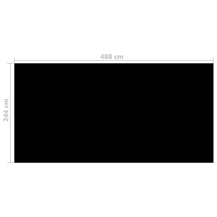 vidaXL Bassengtrekk svart 488×244 cm PE