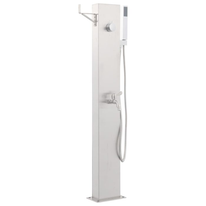 vidaXL Hagesdusjkran 110 cm rustfritt stål