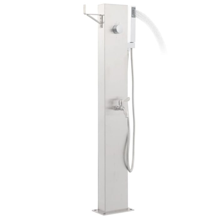 vidaXL Hagesdusjkran 110 cm rustfritt stål
