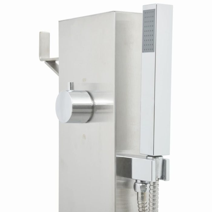 vidaXL Hagesdusjkran 110 cm rustfritt stål