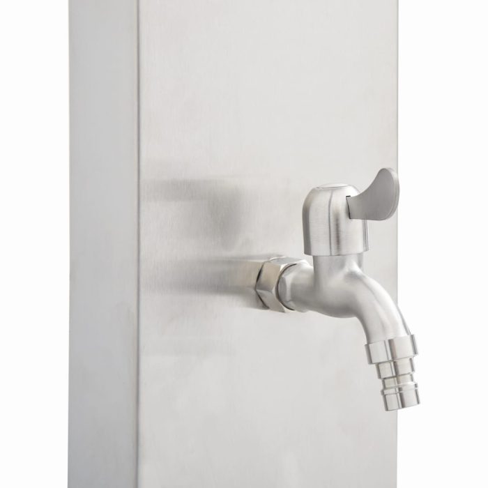 vidaXL Hagesdusjkran 110 cm rustfritt stål