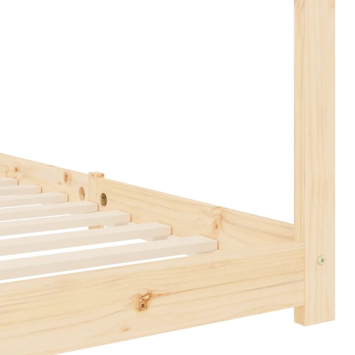 vidaXL Sengeramme barn grå heltre furu 70×140 cm
