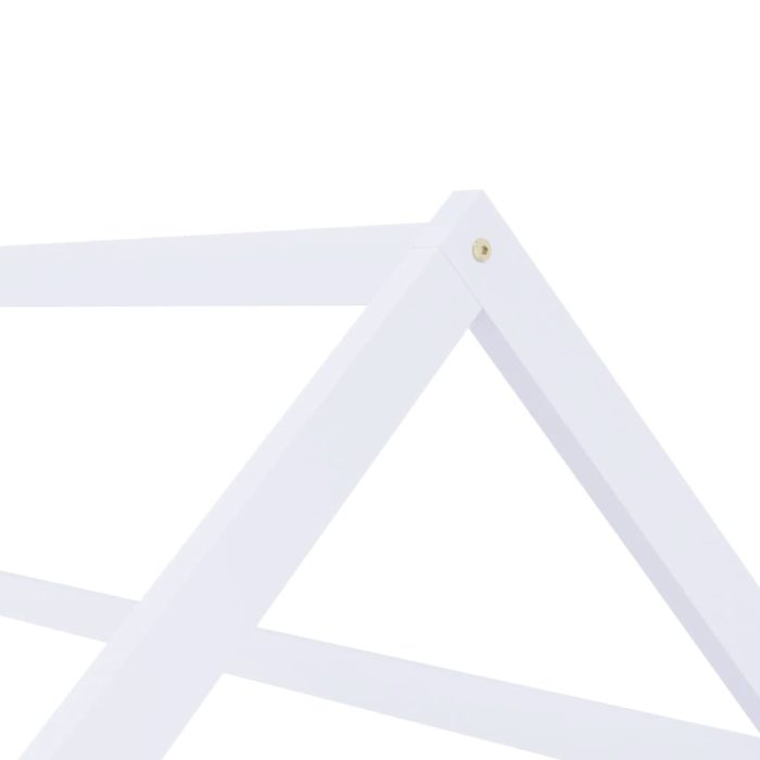 vidaXL Sengeramme for barn heltre furu hvit 80×160 cm