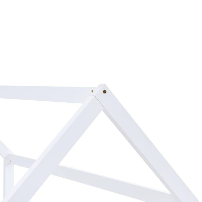 vidaXL Sengeramme for barn heltre furu hvit 90×200 cm