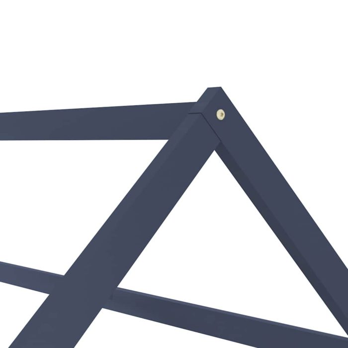 vidaXL Sengeramme for barn heltre furu grå 70×140 cm