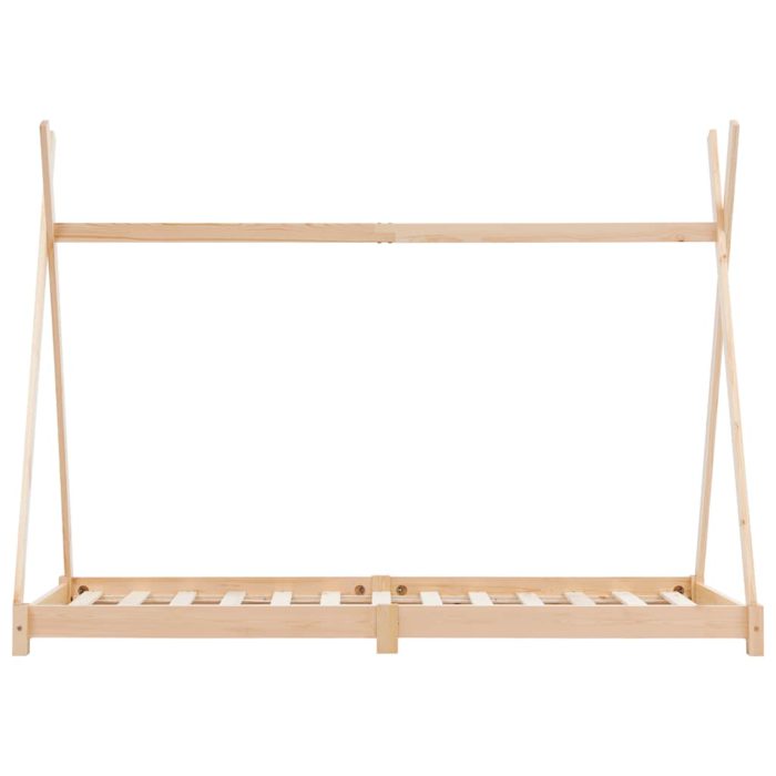 vidaXL Sengeramme for barn heltre furu 70×140 cm