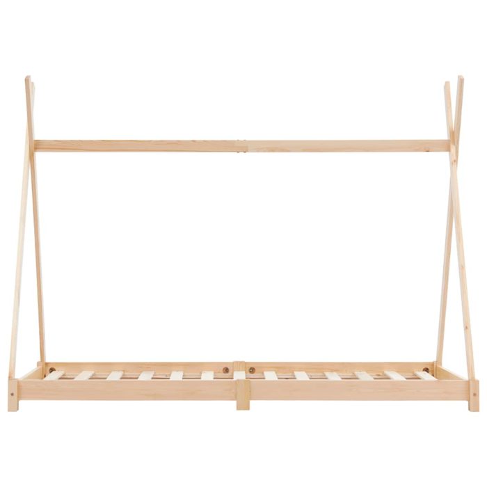vidaXL Sengeramme for barn heltre furu 80×160 cm