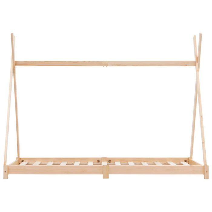 vidaXL Sengeramme for barn heltre furu 90×200 cm