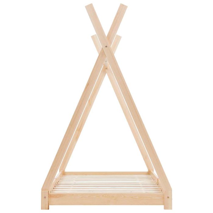 vidaXL Sengeramme for barn heltre furu 90×200 cm