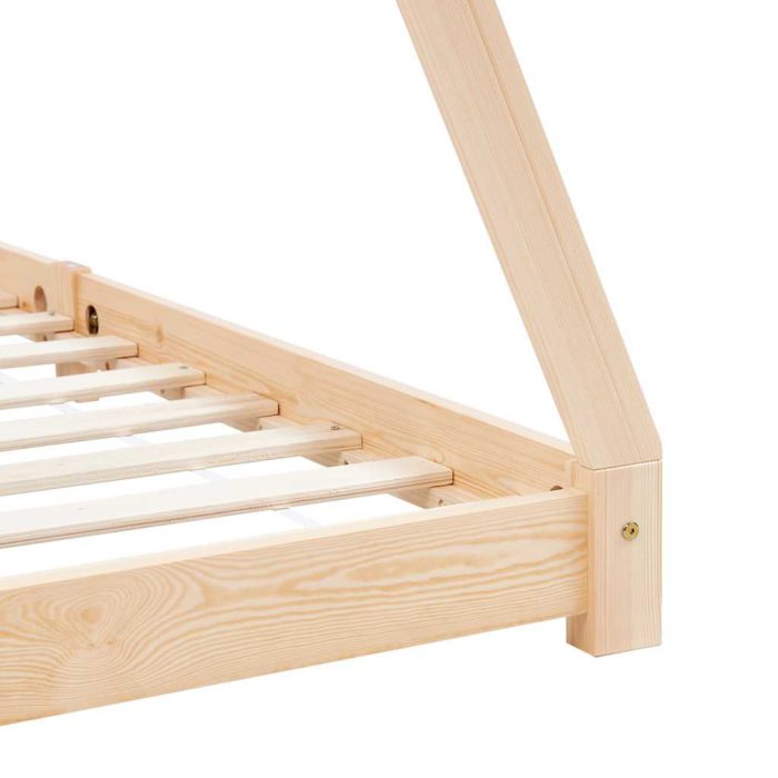 vidaXL Sengeramme for barn heltre furu 90×200 cm