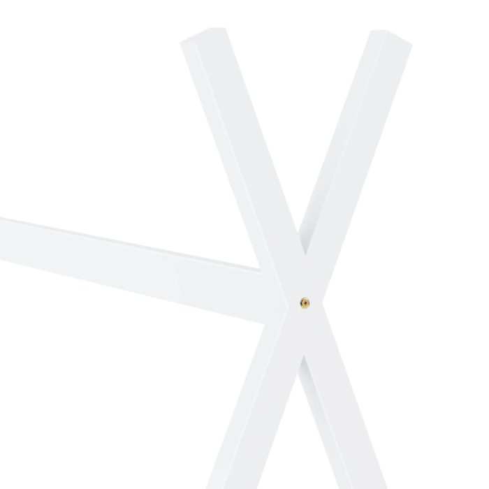 vidaXL Sengeramme for barn heltre furu hvit 80×160 cm