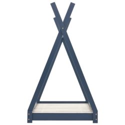 vidaXL Sengeramme for barn heltre furu grå 70×140 cm