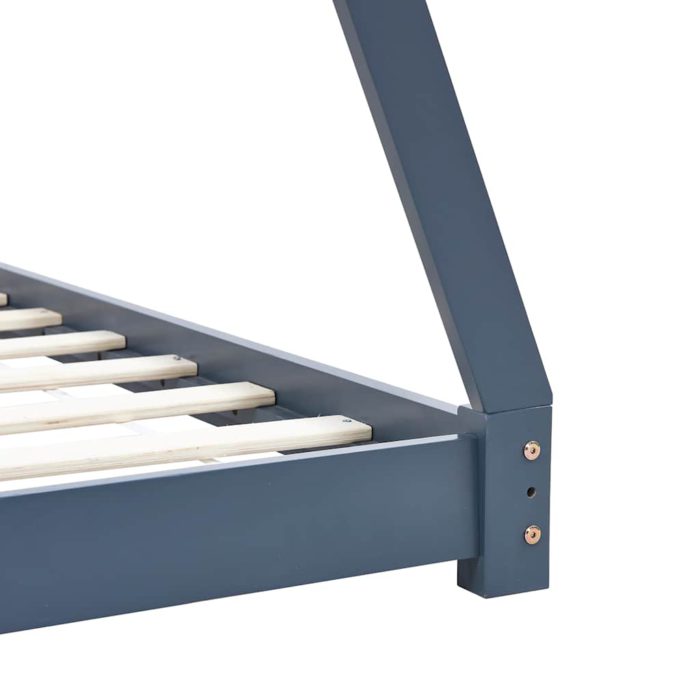 vidaXL Sengeramme for barn heltre furu grå 90×200 cm