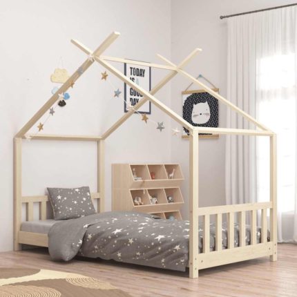 vidaXL Sengeramme barn heltre furu 70×140 cm