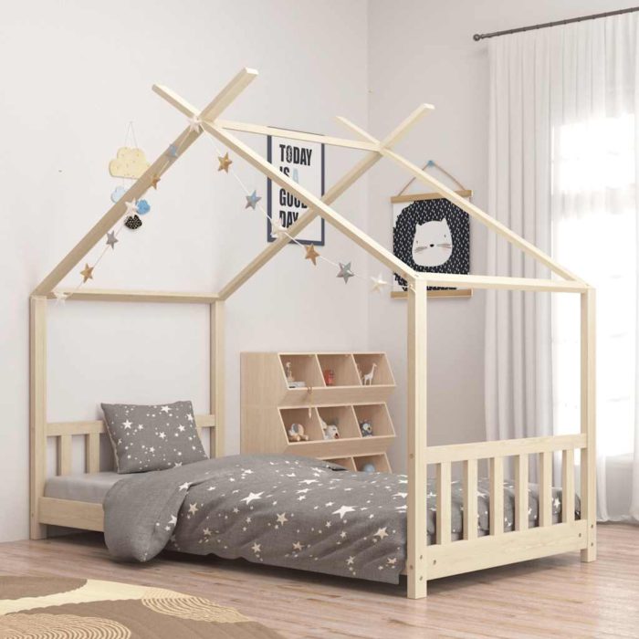 vidaXL Sengeramme barn heltre furu 70×140 cm