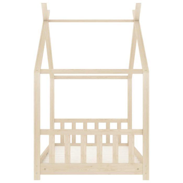 vidaXL Sengeramme for barn heltre furu 80×160 cm