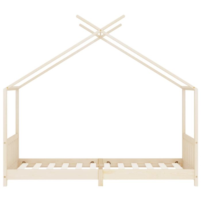 vidaXL Sengeramme for barn heltre furu 90×200 cm