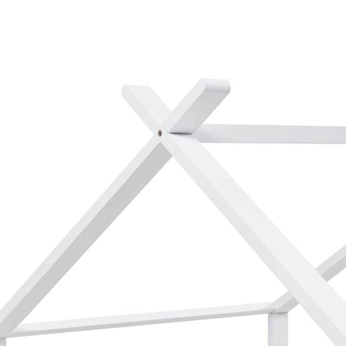vidaXL Sengeramme for barn heltre furu hvit 90×200 cm