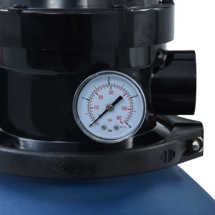 vidaXL Sandfilter for basseng med ventil i 4 stillinger blå 300 mm