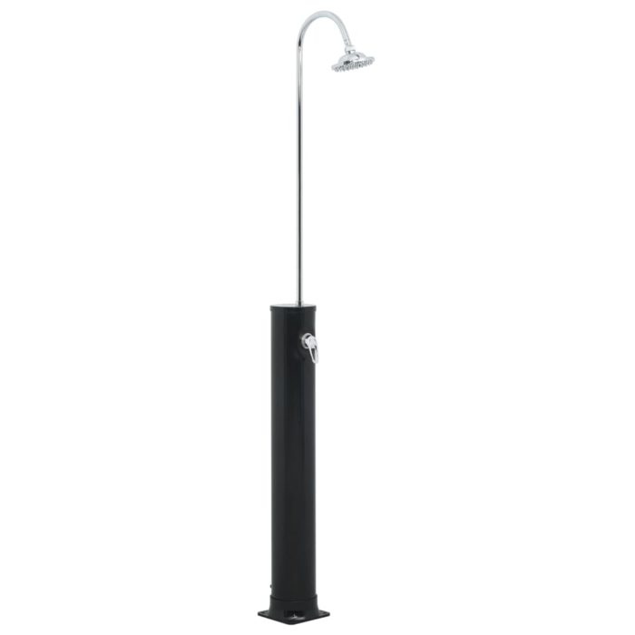 vidaXL Soloppvarmet dusj svart 214 cm 20 L