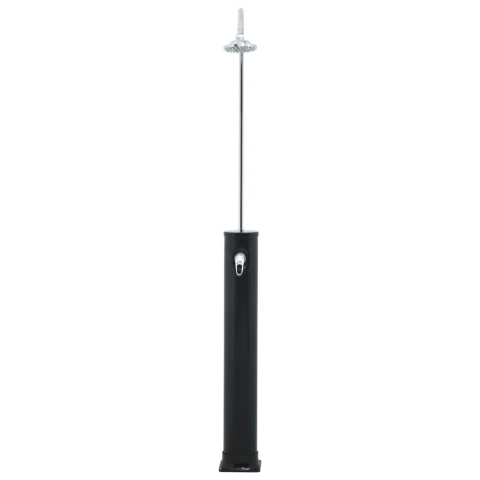 vidaXL Soloppvarmet dusj svart 214 cm 20 L