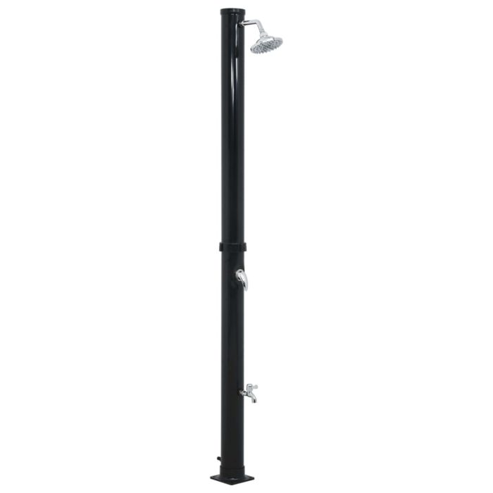 vidaXL Soloppvarmet dusj svart 220 cm 20 L