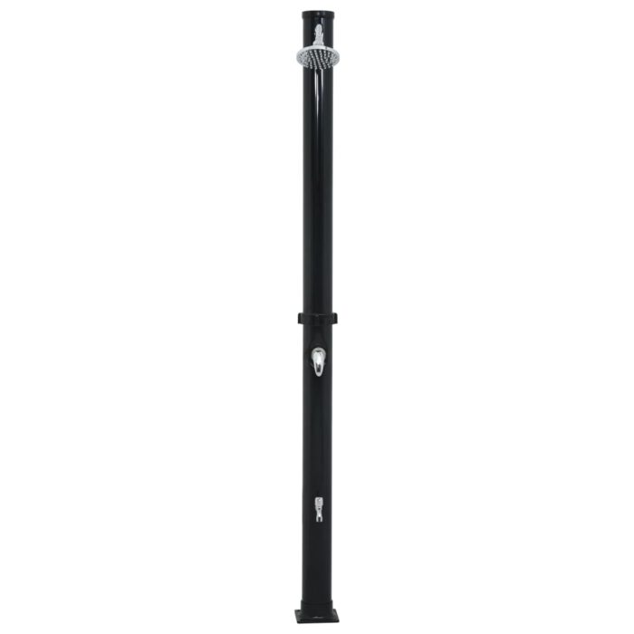 vidaXL Soloppvarmet dusj svart 220 cm 20 L