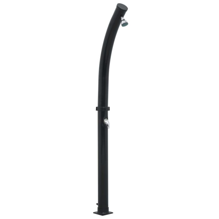 vidaXL Soloppvarmet dusj svart 214 cm 20 L