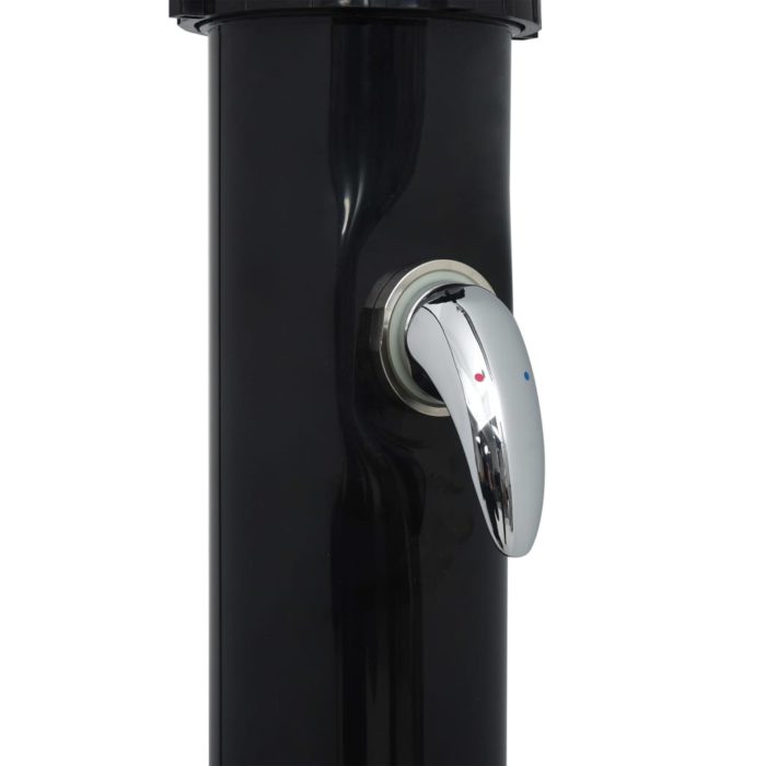 vidaXL Soloppvarmet dusj svart 214 cm 20 L