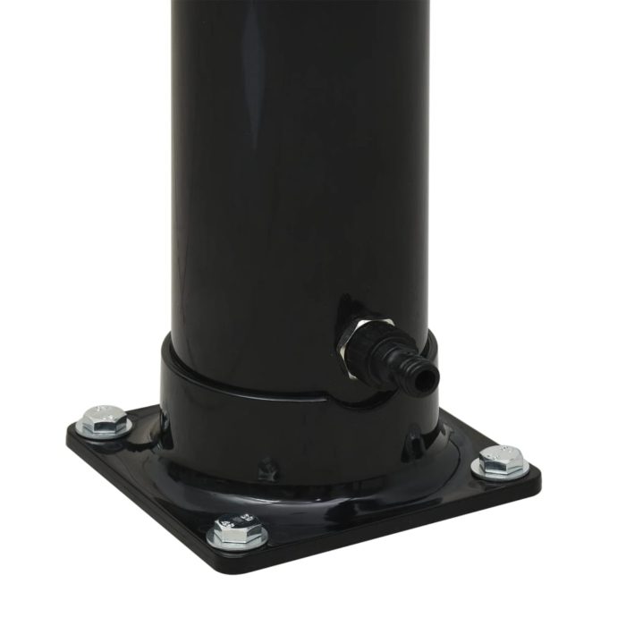 vidaXL Soloppvarmet dusj svart 214 cm 20 L