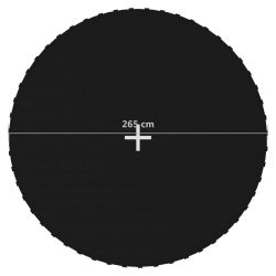 vidaXL Hoppematte stoff svart for 3,05 m rund trampoline